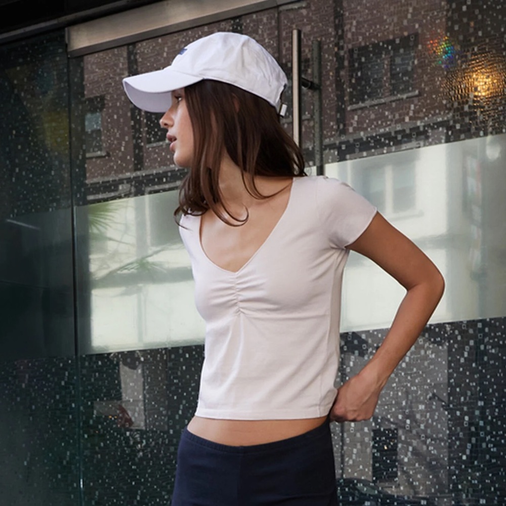 Brandy Melville John Galt | Pink Gina Cinched Top